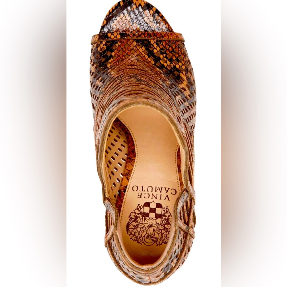 Vince Camuto Alistan Peep-Toe Shooties in Retro Python Multi in Women 5.5